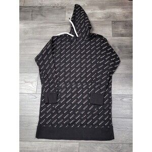 Women's DKNY Sport Logo Hoodie Dress Size XS Black